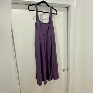 Beyond Yoga Purple Pleated Maxi Sundress